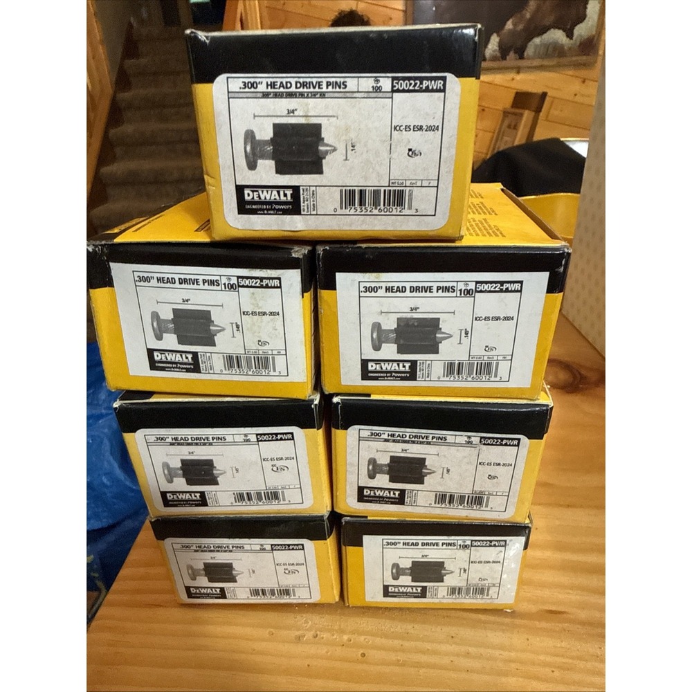 DeWalt .300" Head Drive Pins 50022-PWR 3/4" .145" 7 Boxes Of 100 Total Of 700
